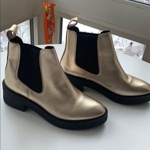Gold Chelsea Style Boot